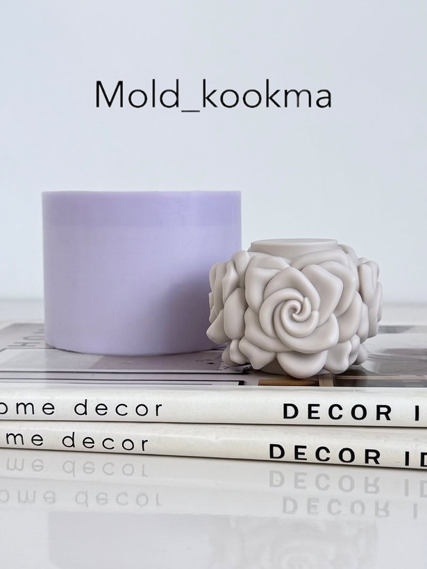 قالب سیلیکونی استوانه گل